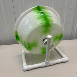 Preloved Corner - Green and white bucket wheel.