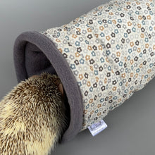 Load image into Gallery viewer, Little daisy stay open tunnel. Padded fleece tunnel. Padded tunnel