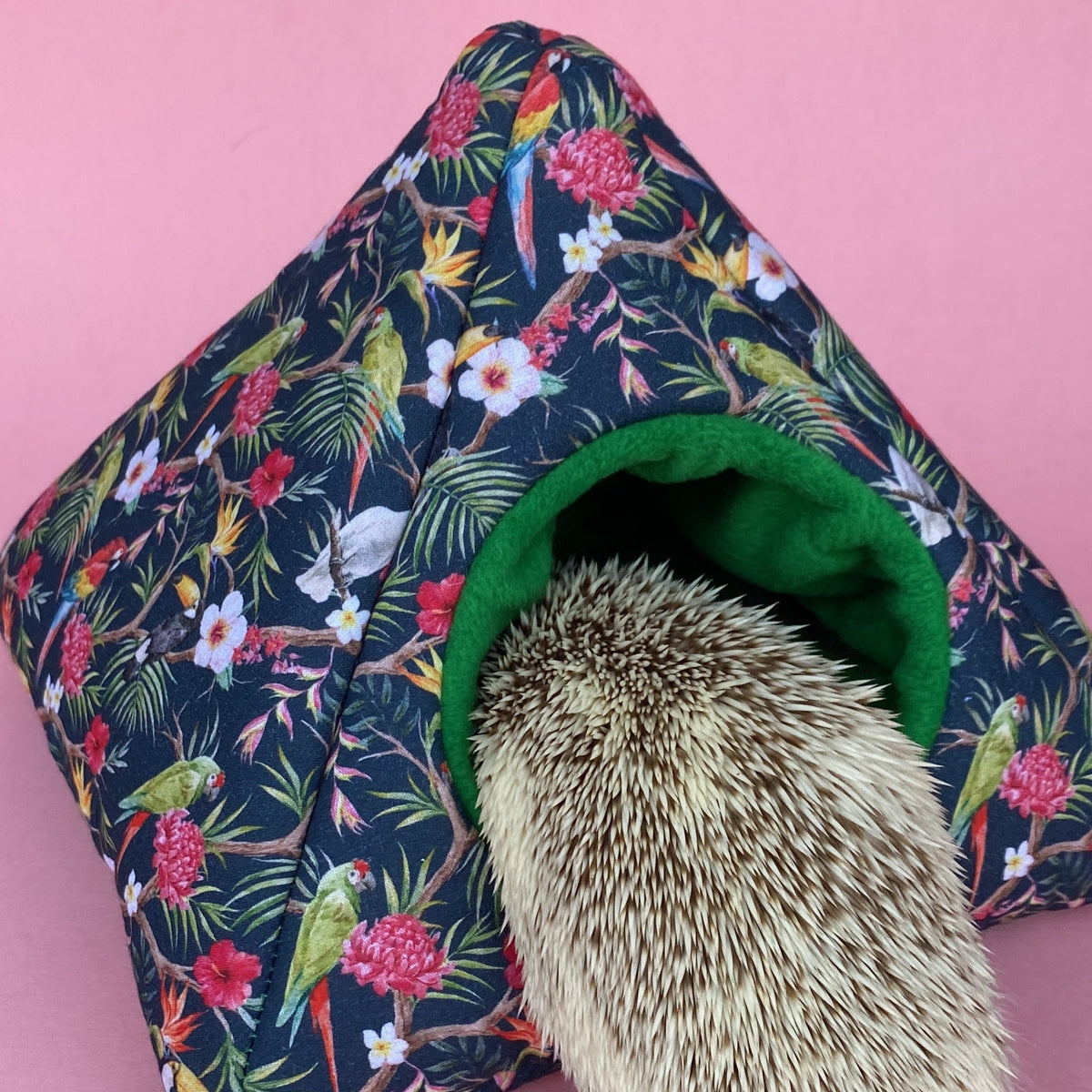 Tropical Jungle tent house. Hedgehog and small animal house. Padded fl