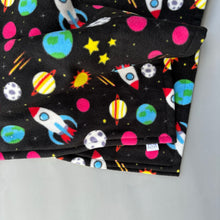 Load image into Gallery viewer, Custom size space fleece cage liners made to measure - Space rocket and planets