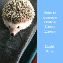 Load image into Gallery viewer, Custom size light blue fleece cage liners made to measure - Light blue