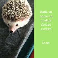 Load image into Gallery viewer, Custom size lime fleece cage liners made to measure - Lime