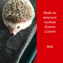 Load image into Gallery viewer, Custom size red fleece cage liners made to measure - Red