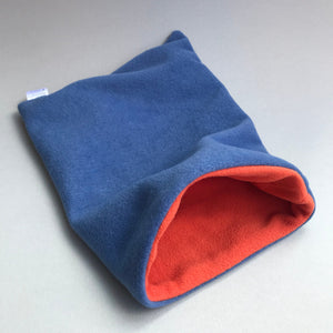 Snuggle sack. Small animal sleeping bag. Fleece lined. Double fleece sleeping bag