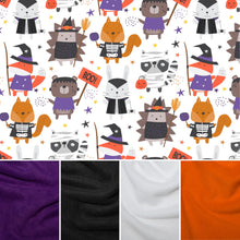 Load image into Gallery viewer, Halloween animals mini set. Tunnel, snuggle sack and toys. Fleece bedding.