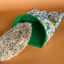 Load image into Gallery viewer, Irish gnome snuggle sack, snuggle pouch, sleeping bag for hedgehog and small guinea pigs.