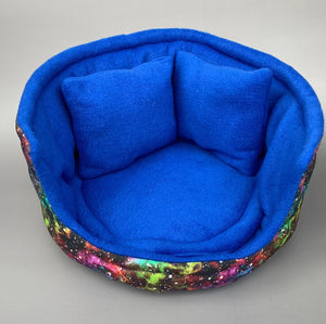 LARGE nebula cuddle cup. Pet sofa. Guinea pig bed. Pet beds. Fleece bed. Fleece sofa.
