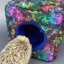 Load image into Gallery viewer, Nebula cosy cube house. Hedgehog and guinea pig cube house.
