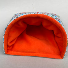Load image into Gallery viewer, LARGE Drama Llama guinea pig cosy snuggle cave. Guinea Pig padded stay open snuggle cave.