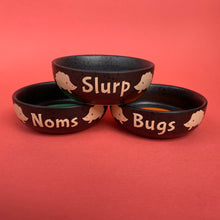 Load image into Gallery viewer, Ceramic hedgehog food and water bowls. Noms and slurp bowls.