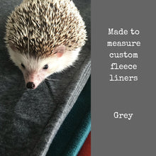 Load image into Gallery viewer, Custom size grey fleece cage liners made to measure - Grey