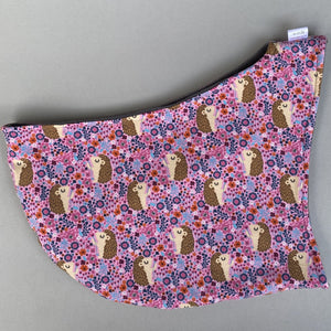 Pink Hedgehog bonding scarf for hedgehogs and small pets. Bonding pouch.