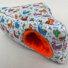 Load image into Gallery viewer, Drama Llama corner house. Hedgehog and small pet house. Padded fleece lined house.
