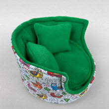 Load image into Gallery viewer, Drama Llama cuddle cup. Pet sofa. Hedgehog and small guinea pig bed. Small pet beds.