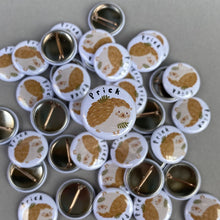 Load image into Gallery viewer, Prick hedgehog badge. 25mm badge hedgehog pin.