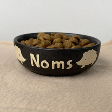 Load image into Gallery viewer, Ceramic hedgehog food and water bowls. Noms and slurp bowls.