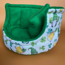 Load image into Gallery viewer, Irish gnome cuddle cup. Pet sofa. Hedgehog and small guinea pig bed. Small pet beds.