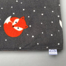 Load image into Gallery viewer, Custom size Foxy fleece cage liners made to measure - Grey with fox fleece