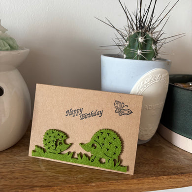 Happy Birthday Hedgehog Mini Cards. Set of two cards.