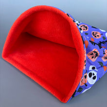 Load image into Gallery viewer, LARGE Halloween snuggle sack. Snuggle pouch for guinea pigs