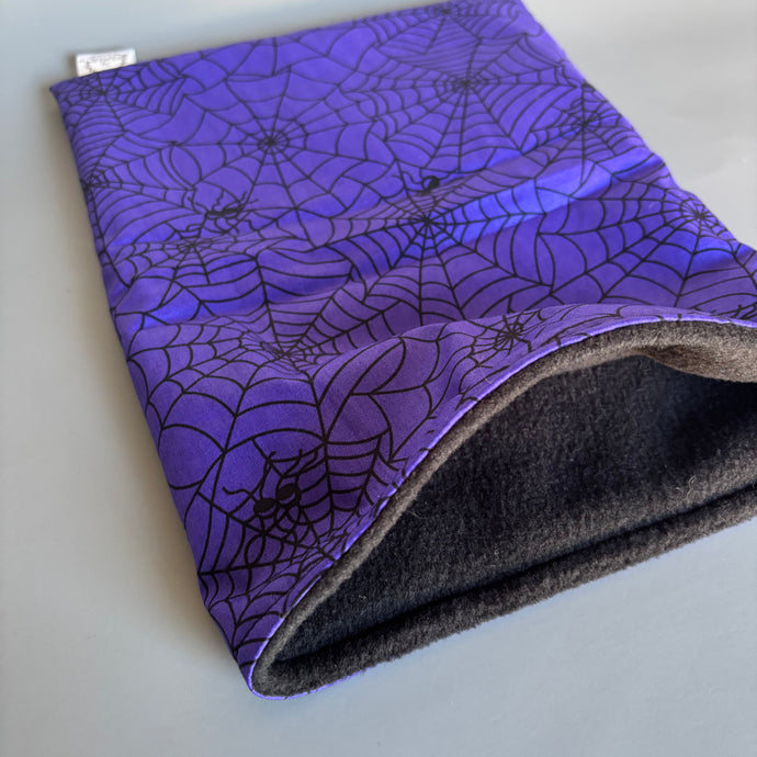 Halloween spiderweb snuggle sack. Sleeping bag for hedgehogs