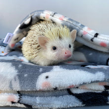 Load image into Gallery viewer, Winter animals cuddle fleece handling blankets for small pets. Fleece lap blankets.