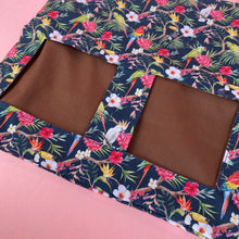 Load image into Gallery viewer, Tropical Jungle hanging hay bag for guinea pigs. Cotton hay feeder.
