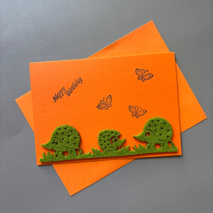 Handmade hedgehog cards.