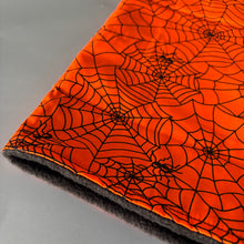 Load image into Gallery viewer, Halloween spiderweb snuggle sack. Sleeping bag for hedgehogs