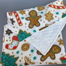 Load image into Gallery viewer, Festive Christmas fleece bubble fleece handling blankets for small pets.