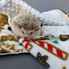 Load image into Gallery viewer, Festive Christmas fleece bubble fleece handling blankets for small pets.