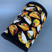 Load image into Gallery viewer, LARGE taco guinea pigs stay open tunnel. Padded fleece tunnel. Padded tunnel for guinea pigs.