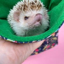 Load image into Gallery viewer, Tropical Jungle snuggle sack, snuggle pouch, sleeping bag for hedgehog and small guinea pigs.