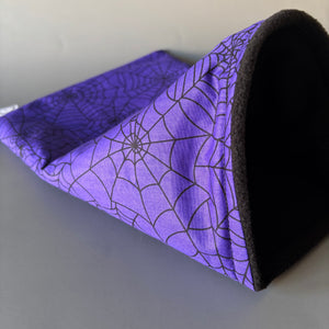 Halloween spiderweb snuggle sack. Sleeping bag for hedgehogs