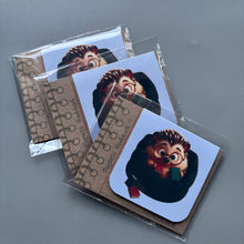 Load image into Gallery viewer, Reading hedgehog magnetic hedgehog bookmark. Hedgehog bookmark.