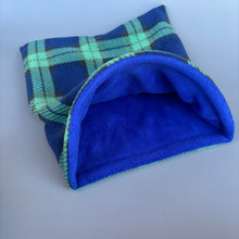 Load image into Gallery viewer, LARGE Tartan snuggle sack. Sleeping bag for hedgehogs, guinea pigs and small pets.