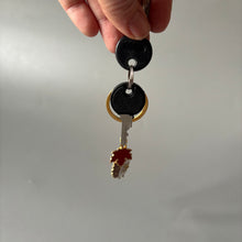Load image into Gallery viewer, Autumn hedgehog keyring. Hedgehog key chain.