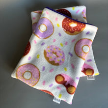 Load image into Gallery viewer, Donuts bath sack set. Fleece post bath drying pouch for small animals.