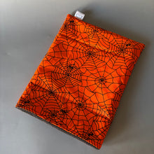 Load image into Gallery viewer, Halloween spiderweb snuggle sack. Sleeping bag for hedgehogs