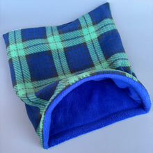 Load image into Gallery viewer, LARGE Tartan snuggle sack. Sleeping bag for hedgehogs, guinea pigs and small pets.