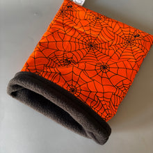 Load image into Gallery viewer, Halloween spiderweb snuggle sack. Sleeping bag for hedgehogs