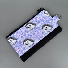 Load image into Gallery viewer, Happy Quills zipper pouch.  Card and coin purse. Keyring zip pouch
