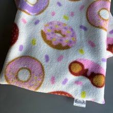 Load image into Gallery viewer, Donuts bath sack set. Fleece post bath drying pouch for small animals.