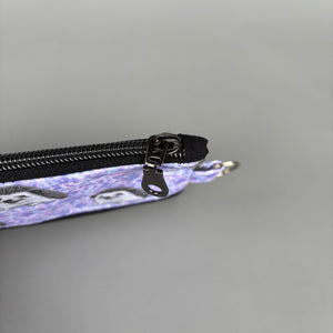 Happy Quills zipper pouch.  Card and coin purse. Keyring zip pouch