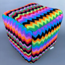 Load image into Gallery viewer, Zig Zag cosy cube house. Padded fleece lined hedgehog house.