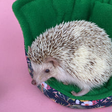 Load image into Gallery viewer, Tropical Jungle cuddle cup. Pet sofa. Hedgehog and small guinea pig bed. Small pet beds. Fleece sofa bed.