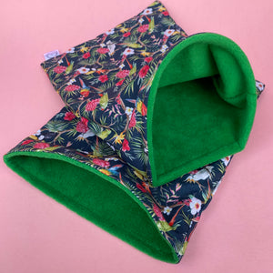 LARGE Tropical Jungle full cage set. Large cosy house, snuggle sack, tunnel set for hedgehog or guinea pigs.