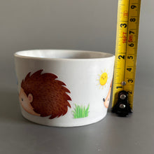 Load image into Gallery viewer, Deep edge ceramic hedgehog food and water bowls.