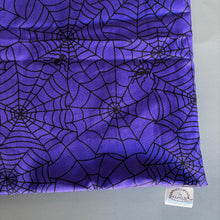 Load image into Gallery viewer, Halloween spiderweb snuggle sack. Sleeping bag for hedgehogs