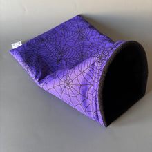 Load image into Gallery viewer, Halloween spiderweb snuggle sack. Sleeping bag for hedgehogs